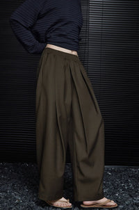 High-waisted drape wide-leg trousers_DI100380