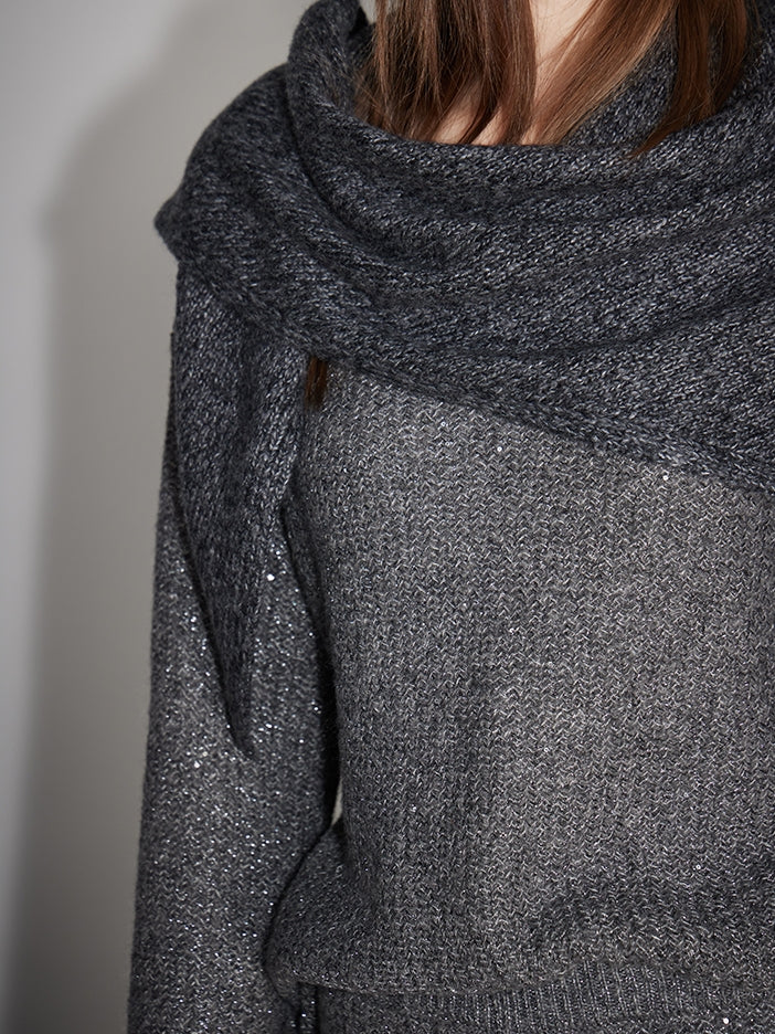 Round-Neck Knit Top Or A-Line Knit Skirt_BDHL7993