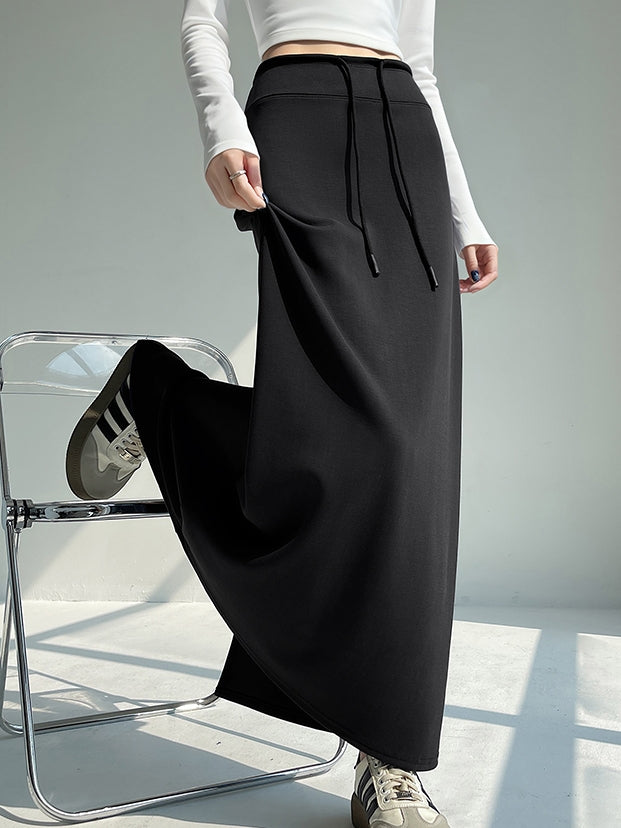 High-Waisted Slit Straight Skirt_BDHL7823
