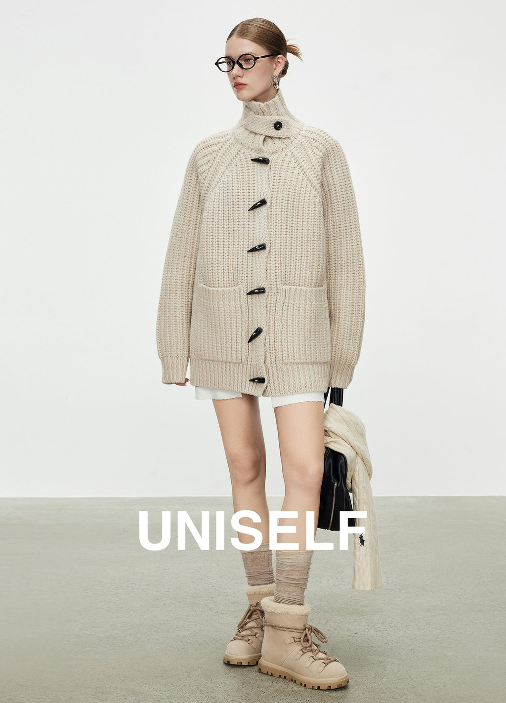 Horn Button Knit Coat_BDHL7978