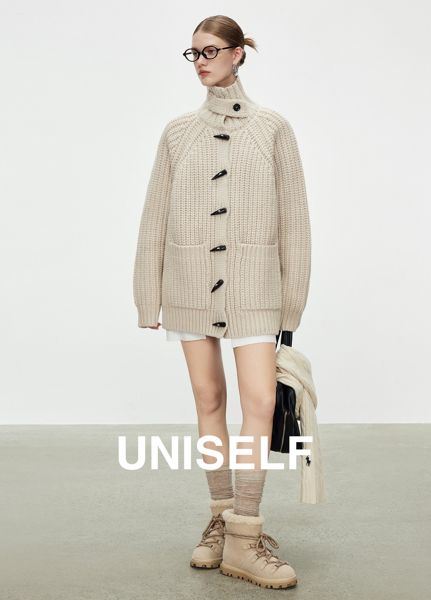 Horn Button Knit Coat_BDHL7978