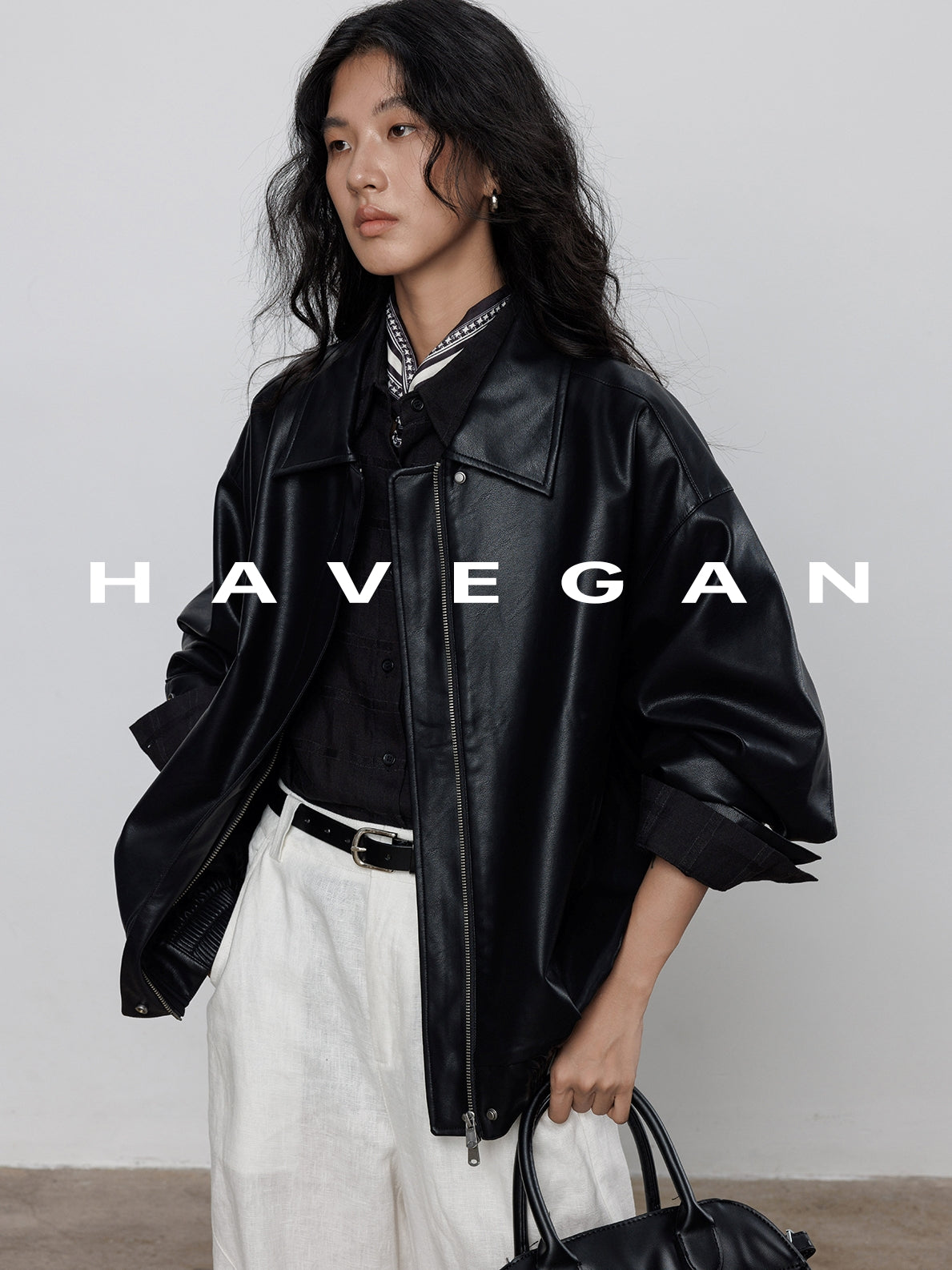 Long-Sleeved Leather Jacket_BDHL7709