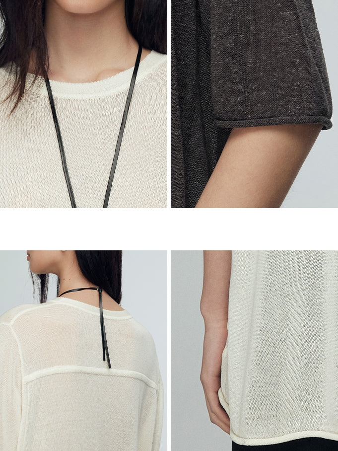 Loose-Fitting Sheer T-Shirt_BDHL7396