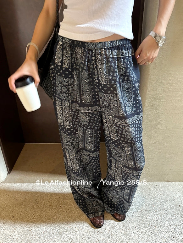Patterned Wide-Leg Pants_BDHL7619