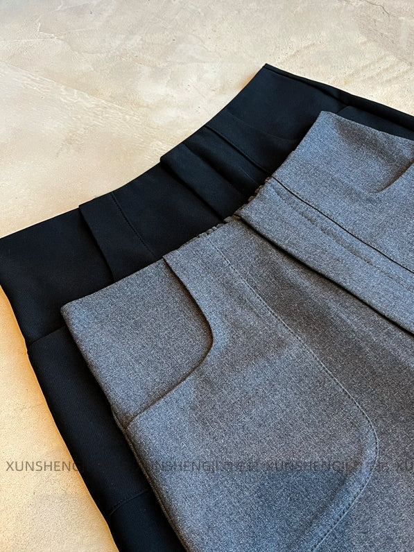 High-Waisted Draped Wide Pants_BDHL7124
