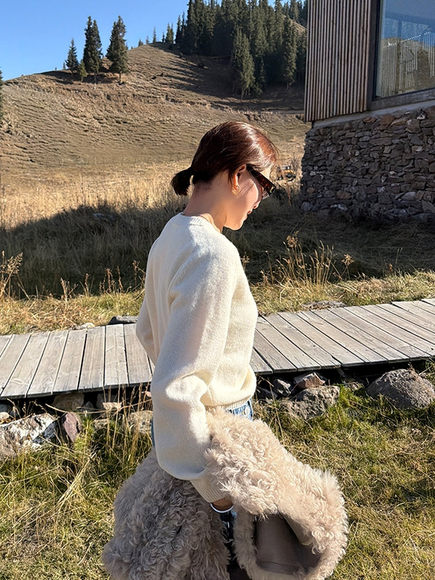 Round-Neck Fur Gilet_BDHL7919