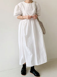 Puff Sleeve Fluffy Switch Dress_BDHL6281