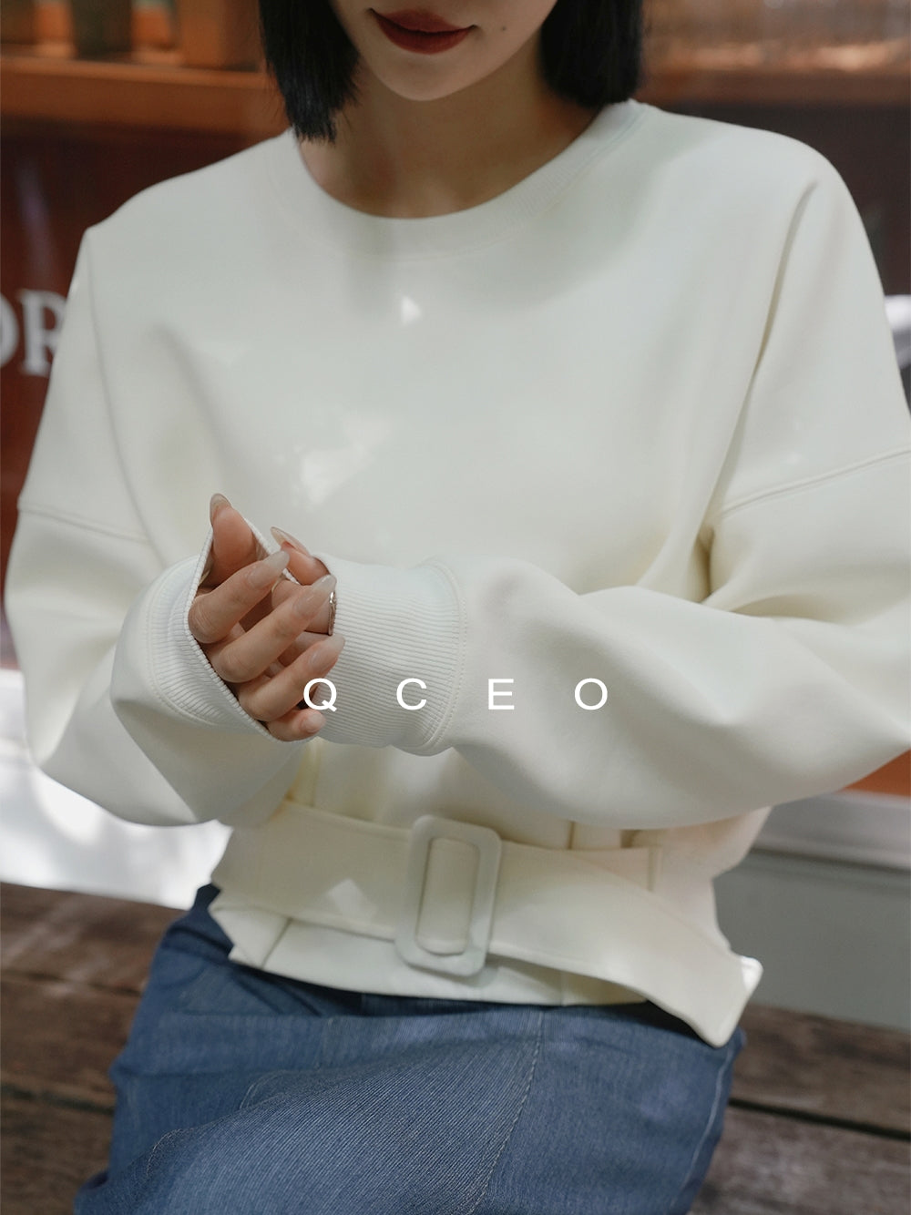 Loose-Fitting Waist Belt Knit_BDHL7149