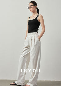 High Waist Wide Straight Pants_BDHL6060