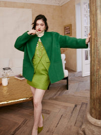 Green Tweed Jacket Or Skirt_BDHL6842