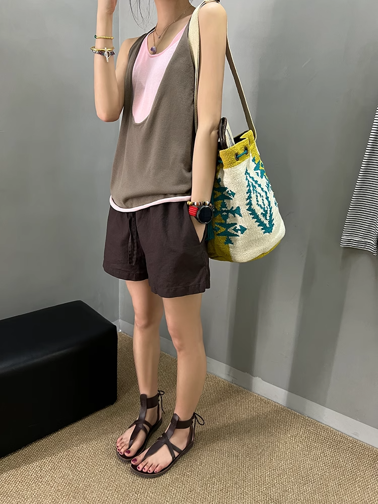 Two-Piece Style Sleeveless Tops_BDHL7408