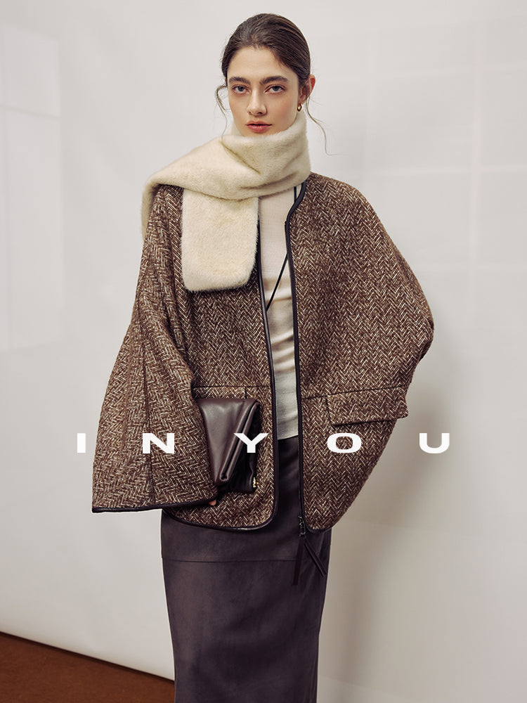 Collarless Cape Coat_BDHL7982