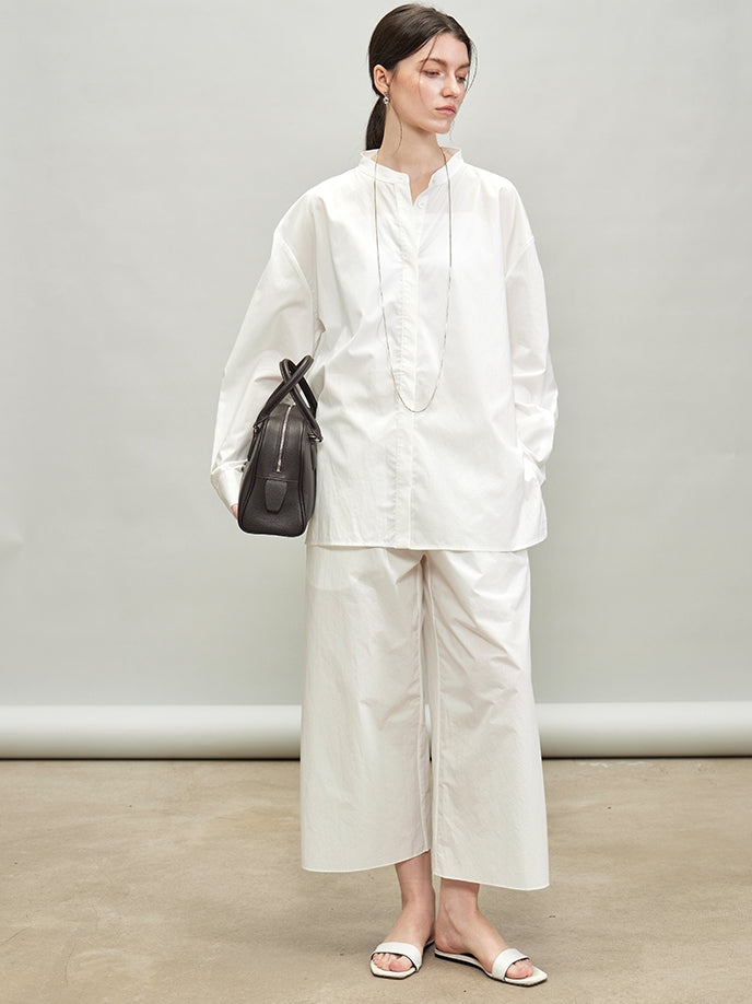 Back Drawstring Pleated Tops_BDHL7335