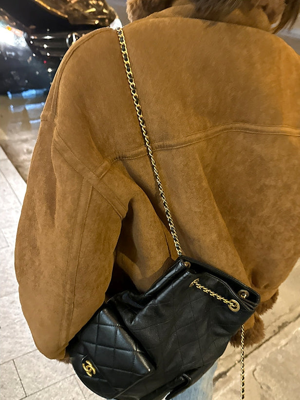 Stand-collar short-length jacket_BDHL8126