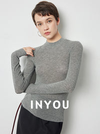 Half-Turtleneck Slim Tops_BDHL6388