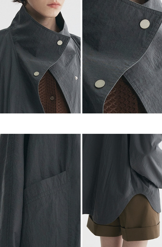 Medium-Length Stand-Collar Jacket_BDHL7724