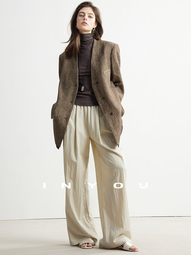 Collarless Suit Jacket_BDHL7132