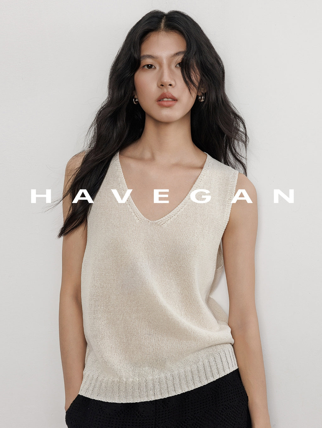V-Neck Tie-Strap Knitted Vest_BDHL7477