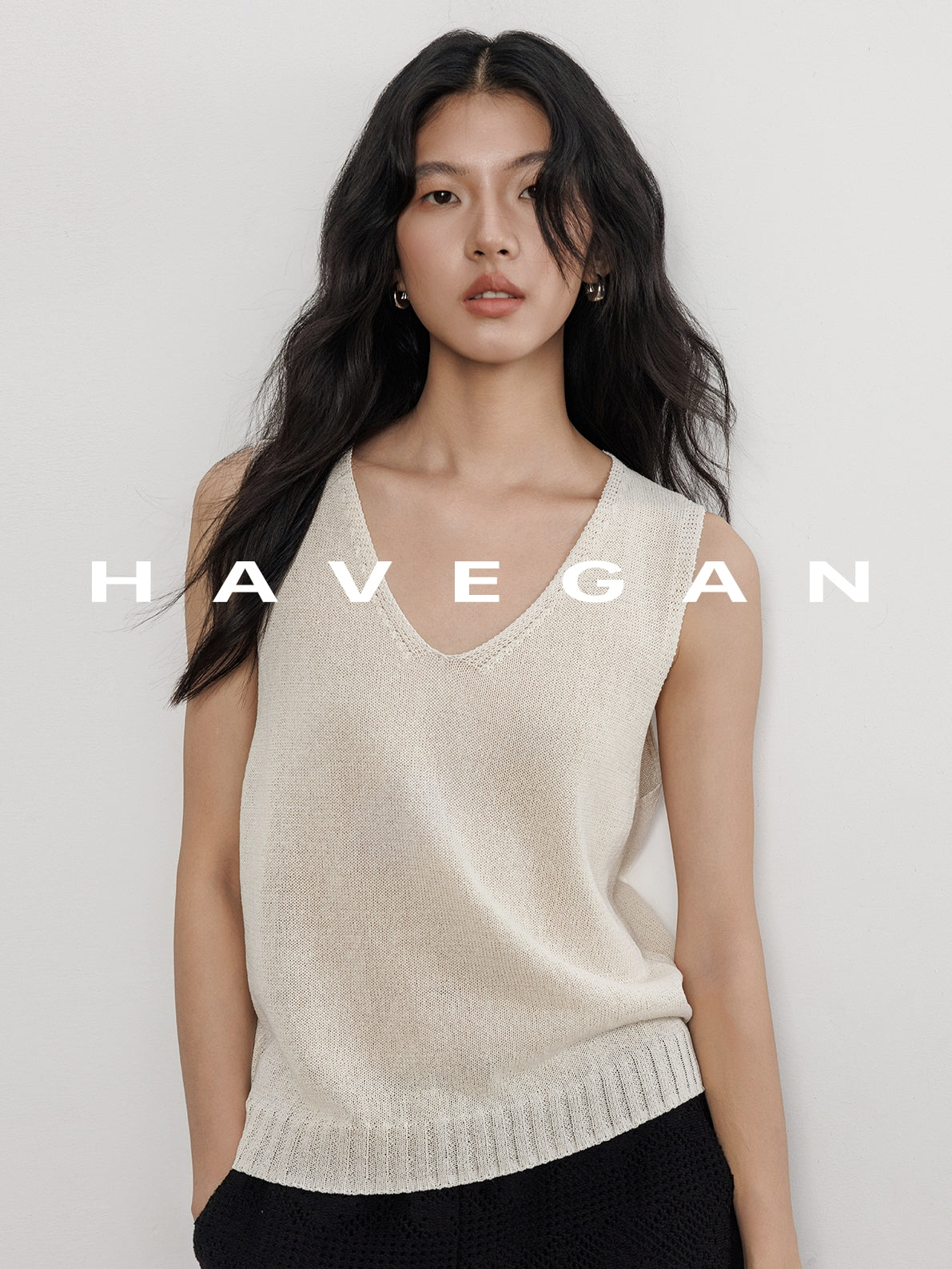 V-Neck Tie-Strap Knitted Vest_BDHL7477