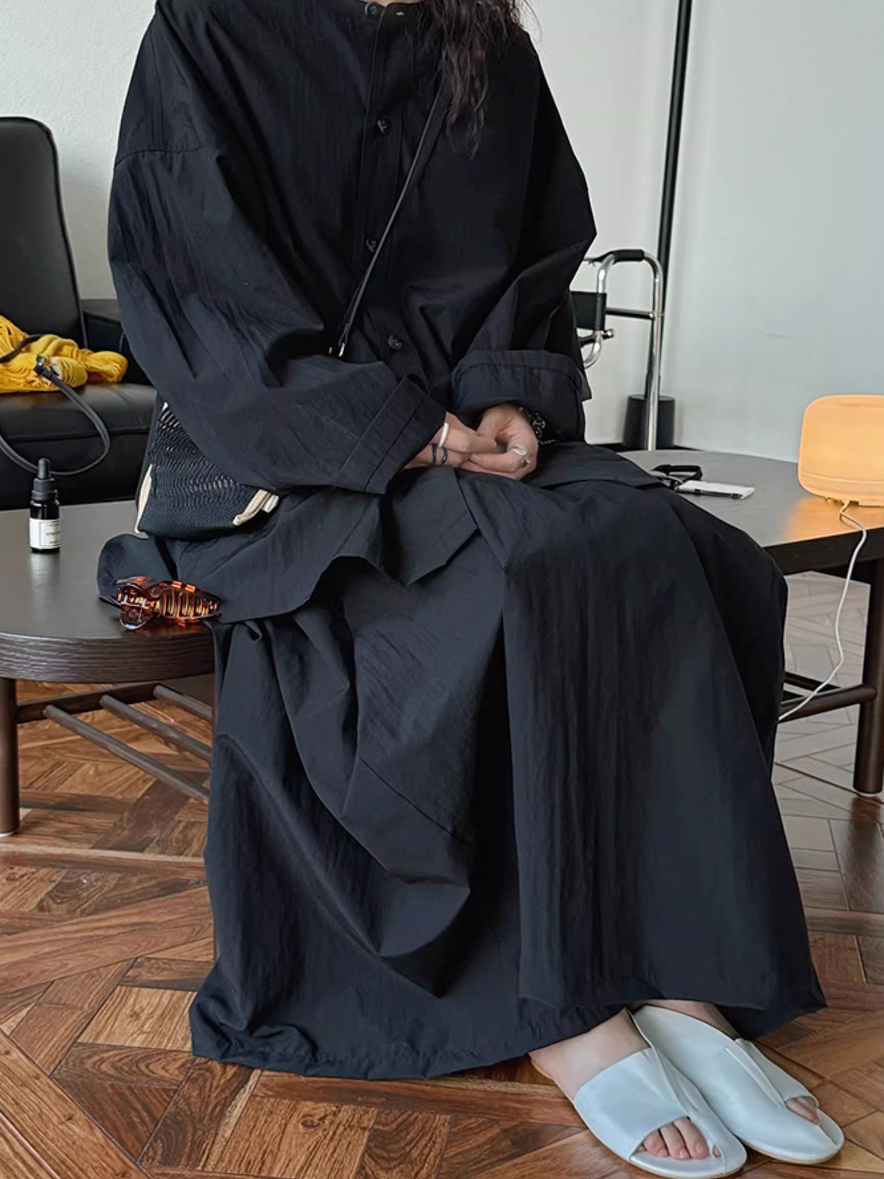 High-Waisted Long Skirt_BDHL7378