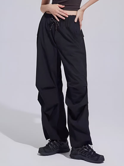 Quick-Drying Pleated Cargo Pants_BDHL6317