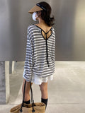 Back Tie Striped Tops_BDHL7613