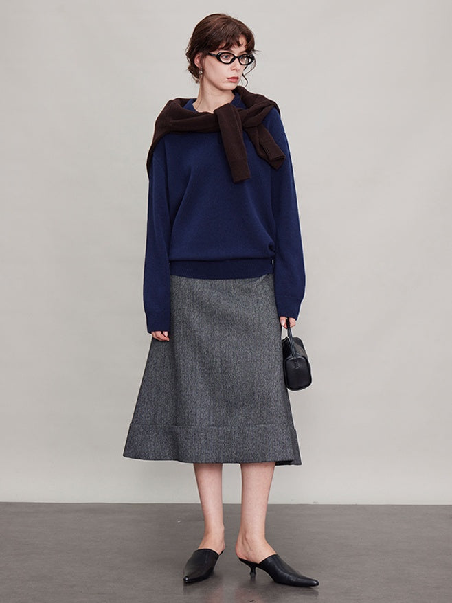 Vertical Cut A-Line Umbrella Skirt_BDHL6689