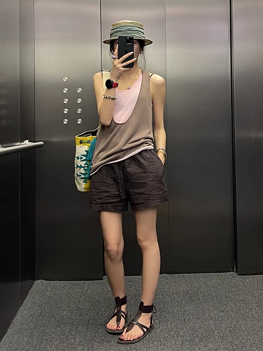 Two-Piece Style Sleeveless Tops_BDHL7408