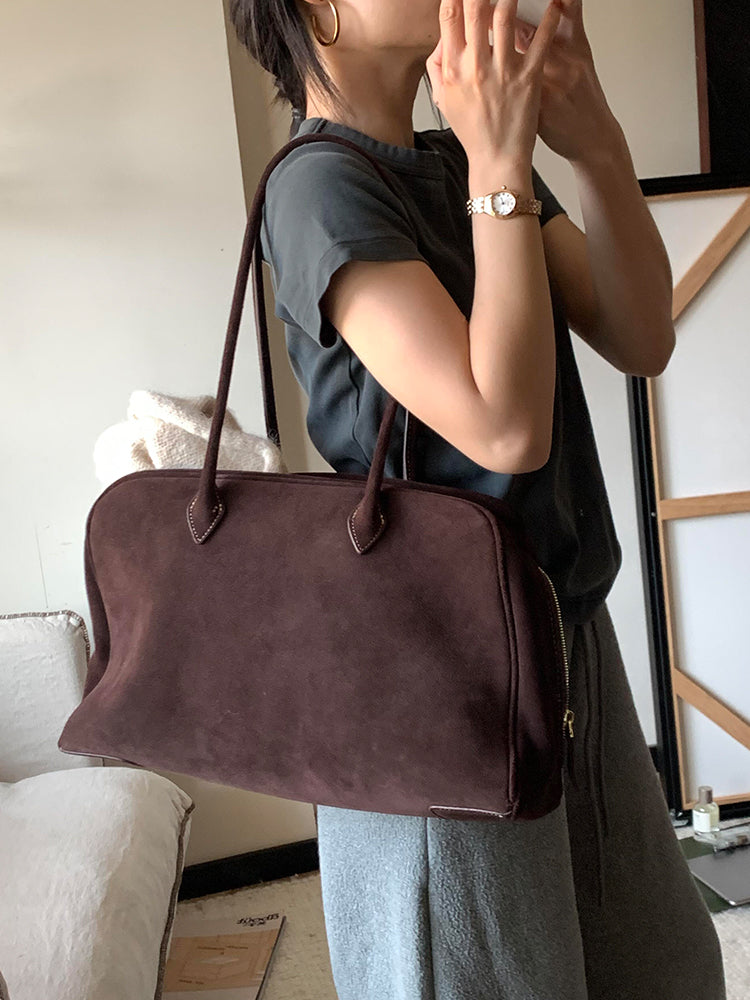 棕色大容量波士頓包_BDHL7956