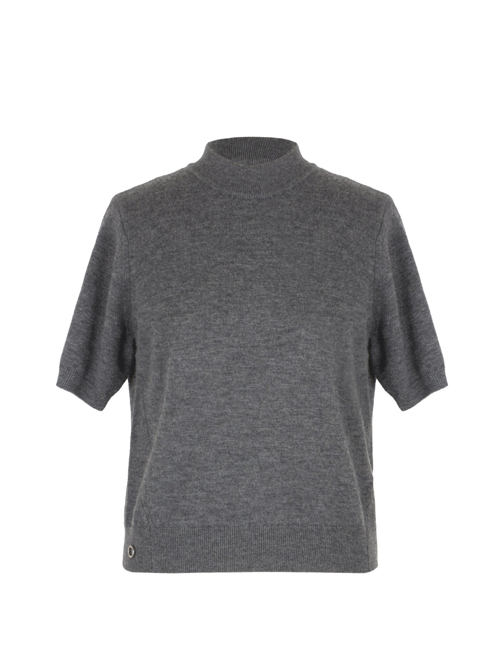 High-Neck Short-Sleeved Knit Tops_BDHL8106