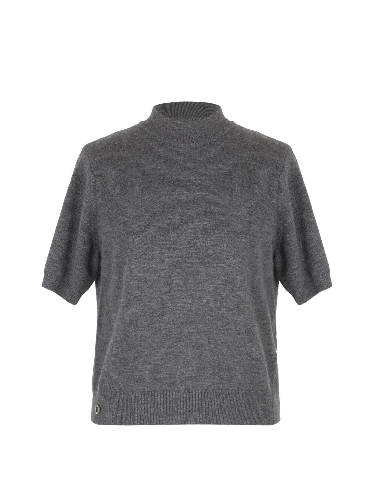 High-Neck Short-Sleeved Knit Tops_BDHL8106