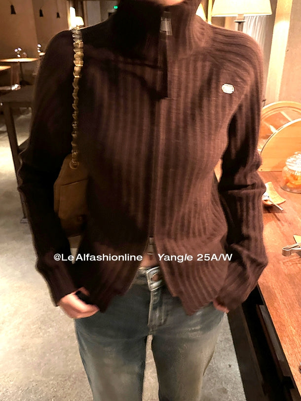 Zip-Up Knit Cardigan_BDHL7921