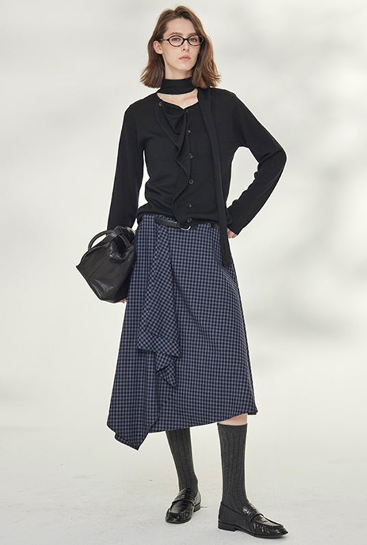 Slimming High-Waisted A-Line Skirt_BDHL7737