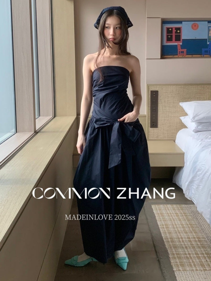Ribbon A-Line Tube Top Dress_BDHL7565