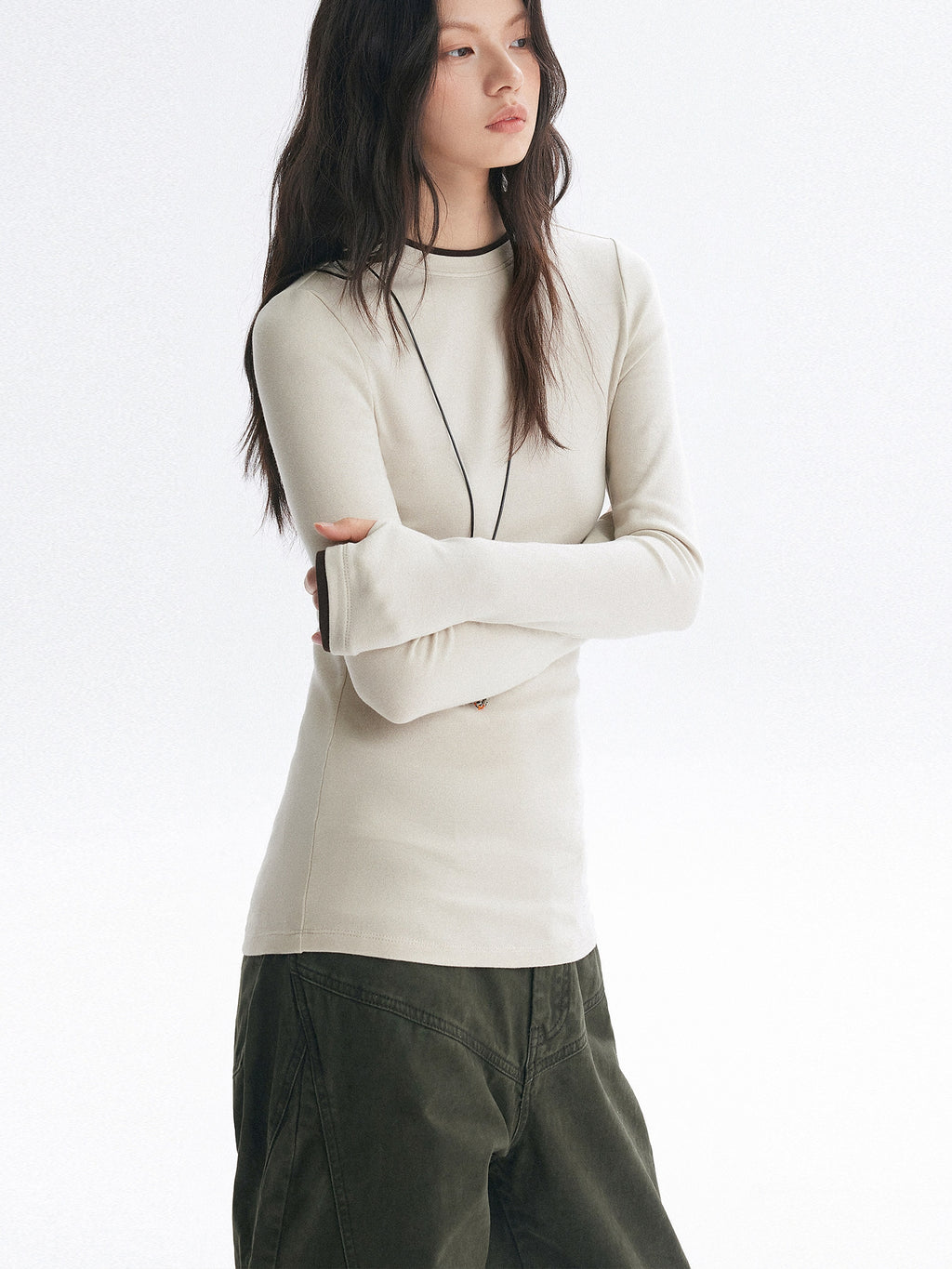 Two-Piece Style Slim Tops_BDHL8145