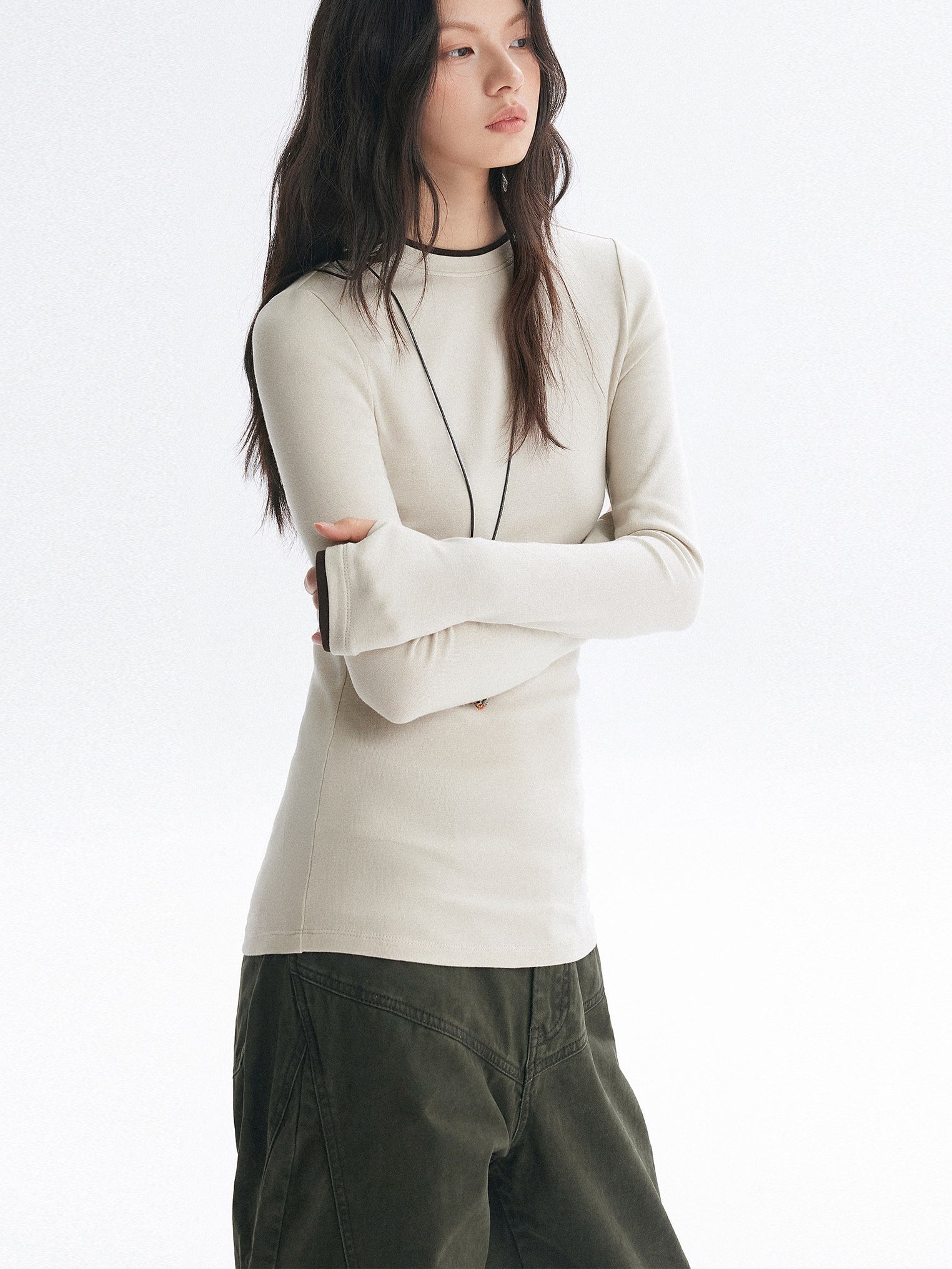 Two-Piece Style Slim Tops_BDHL8145