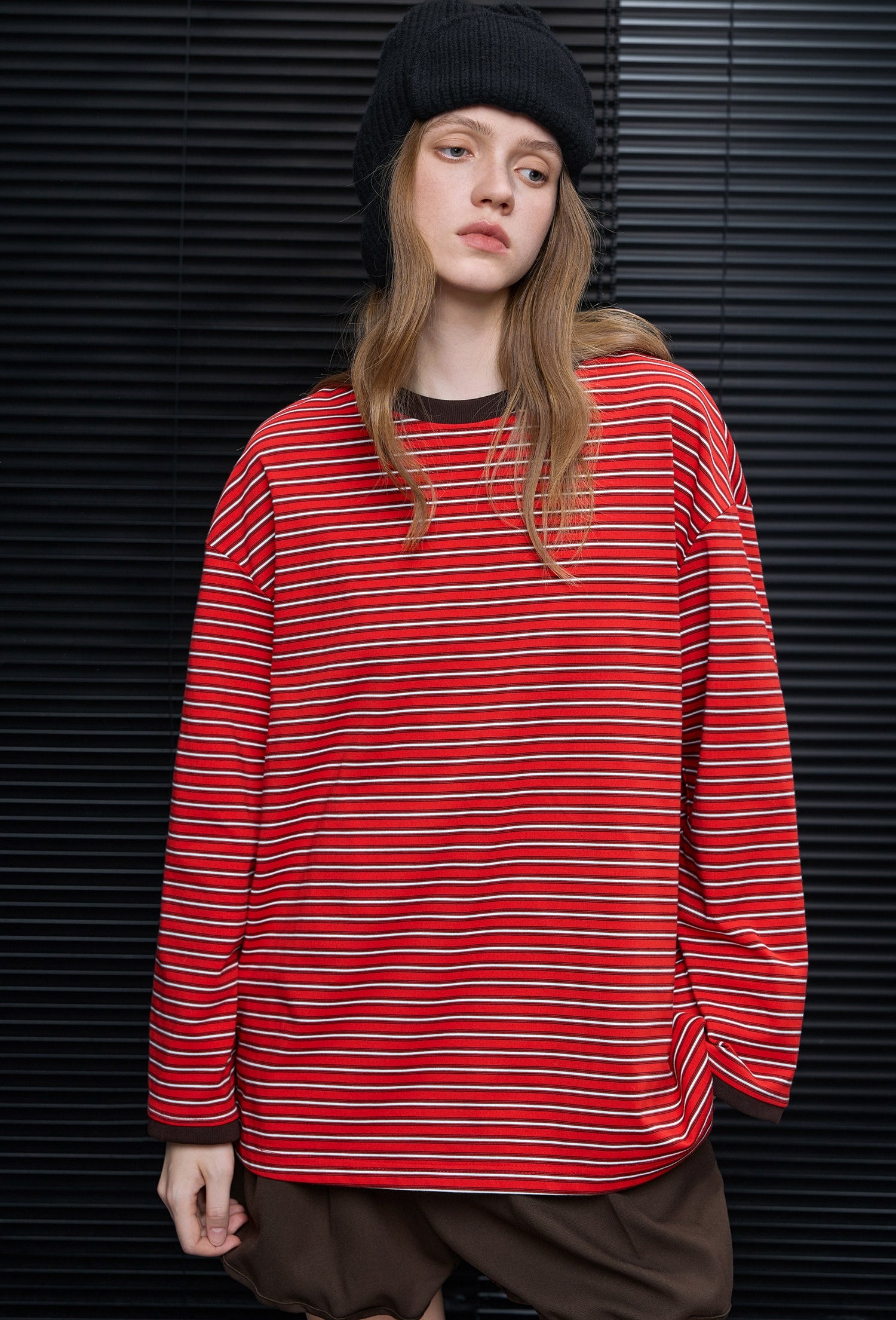 Striped Long-Sleeved T-Shirt_BDHL8173