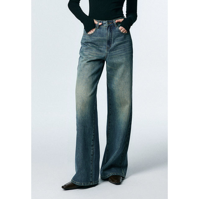 High Waist Wide Leg Jeans_BDHL5345 - HELROUS