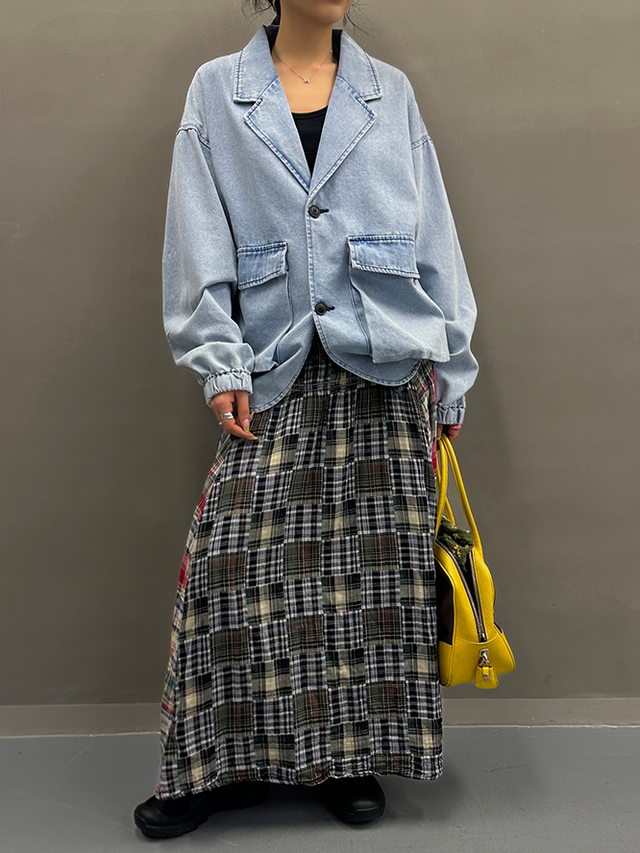 Loose Casual Denim Jacket_BDHL7250