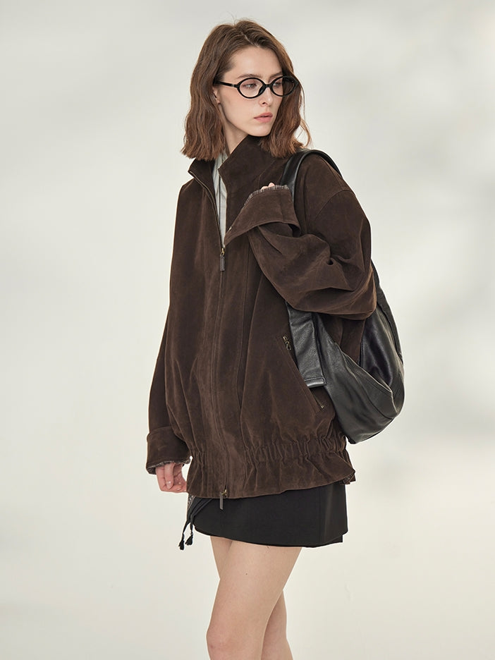 Retro Suede Brown Jacket_BDHL7738