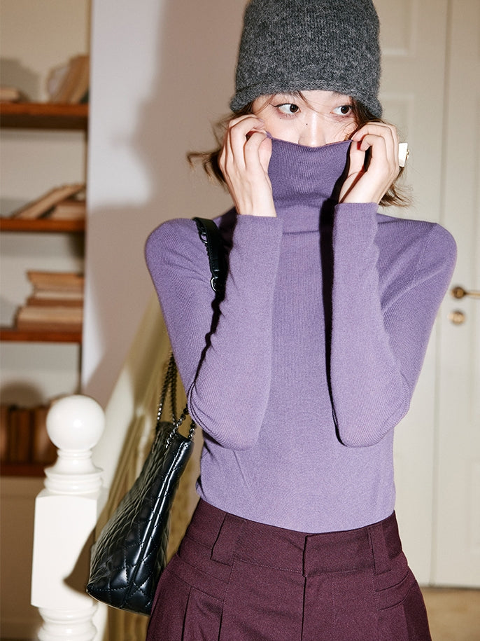 Simple Turtleneck Slim Knit_BDHL6757