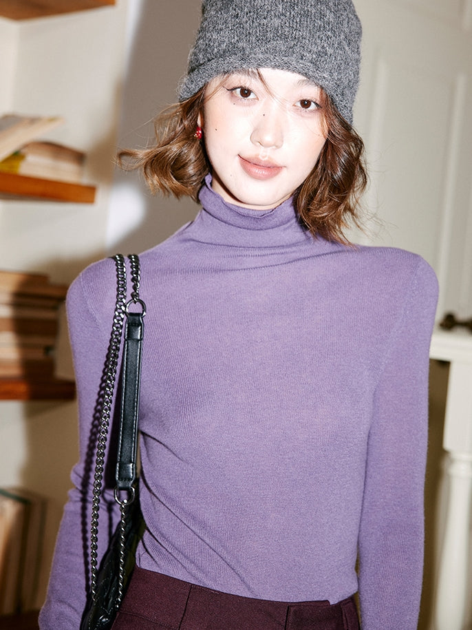 Simple Turtleneck Slim Knit_BDHL6757