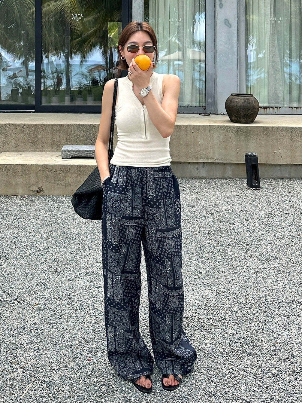 Patterned Wide-Leg Pants_BDHL7619