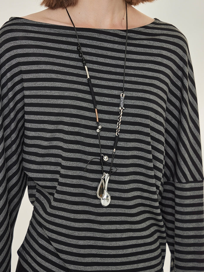 Striped Tops Or Stretch Slim Skirt_BDHL7739