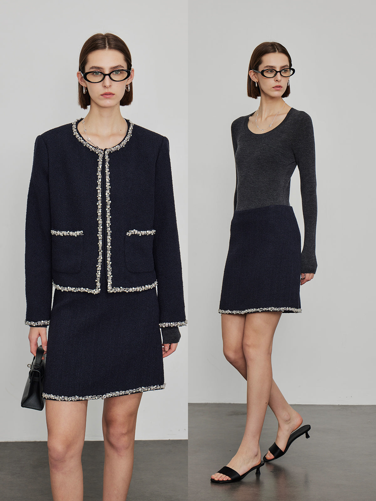 Bijou Tweed Jacket And Skirt And Dress_BDHL6468