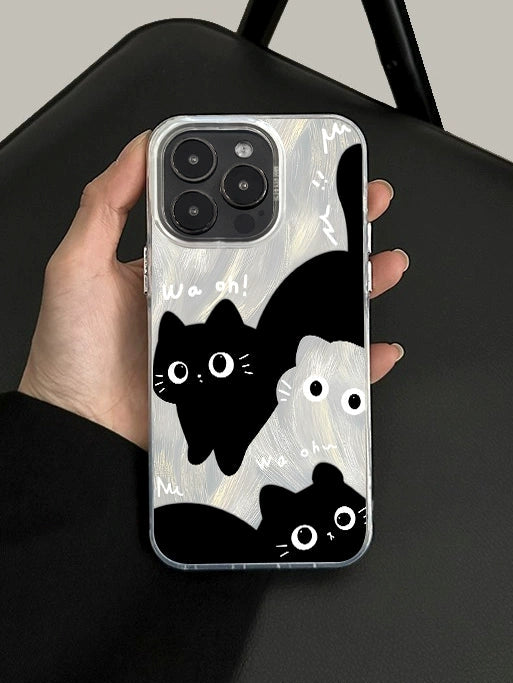 黑貓珍珠手繩適用於 iPhone 手機殼_BDHL7831