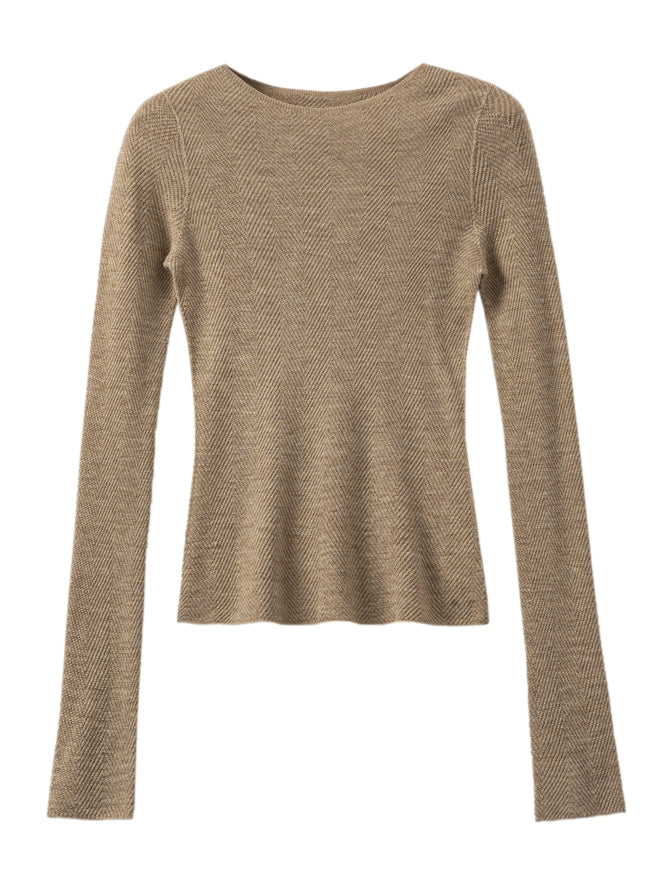 Stretch Slim Knit Tops_BDHL7848
