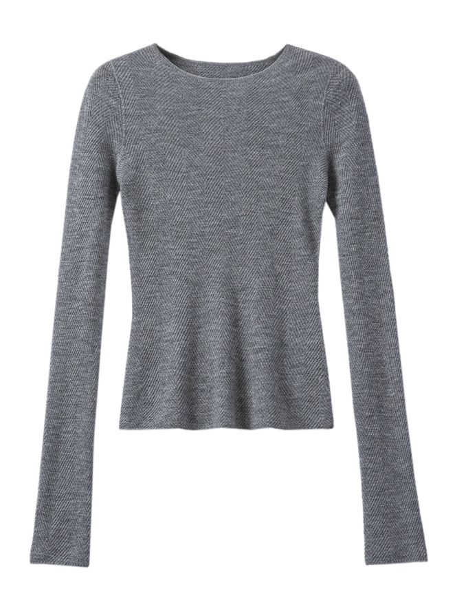 Stretch Slim Knit Tops_BDHL7848