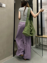 Diagonal Fronted Wide-Leg Pants_BDHL7409