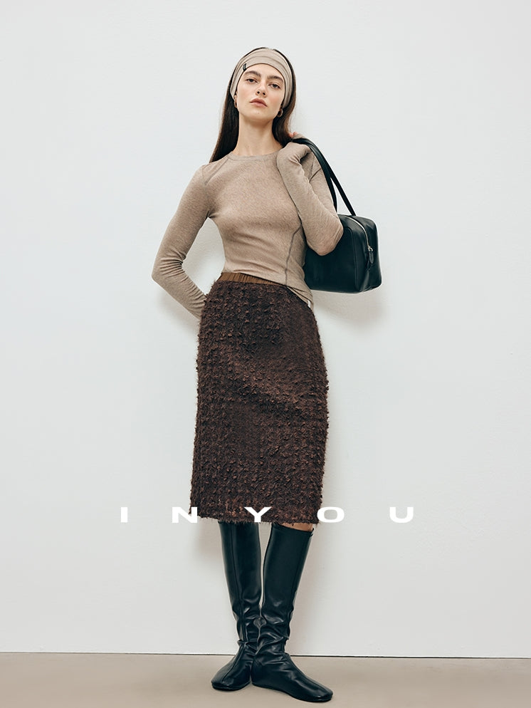 3D蕾絲及膝裙_BDHL7905